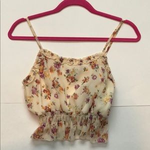 AE STUDIO FLORAL CROP TOP